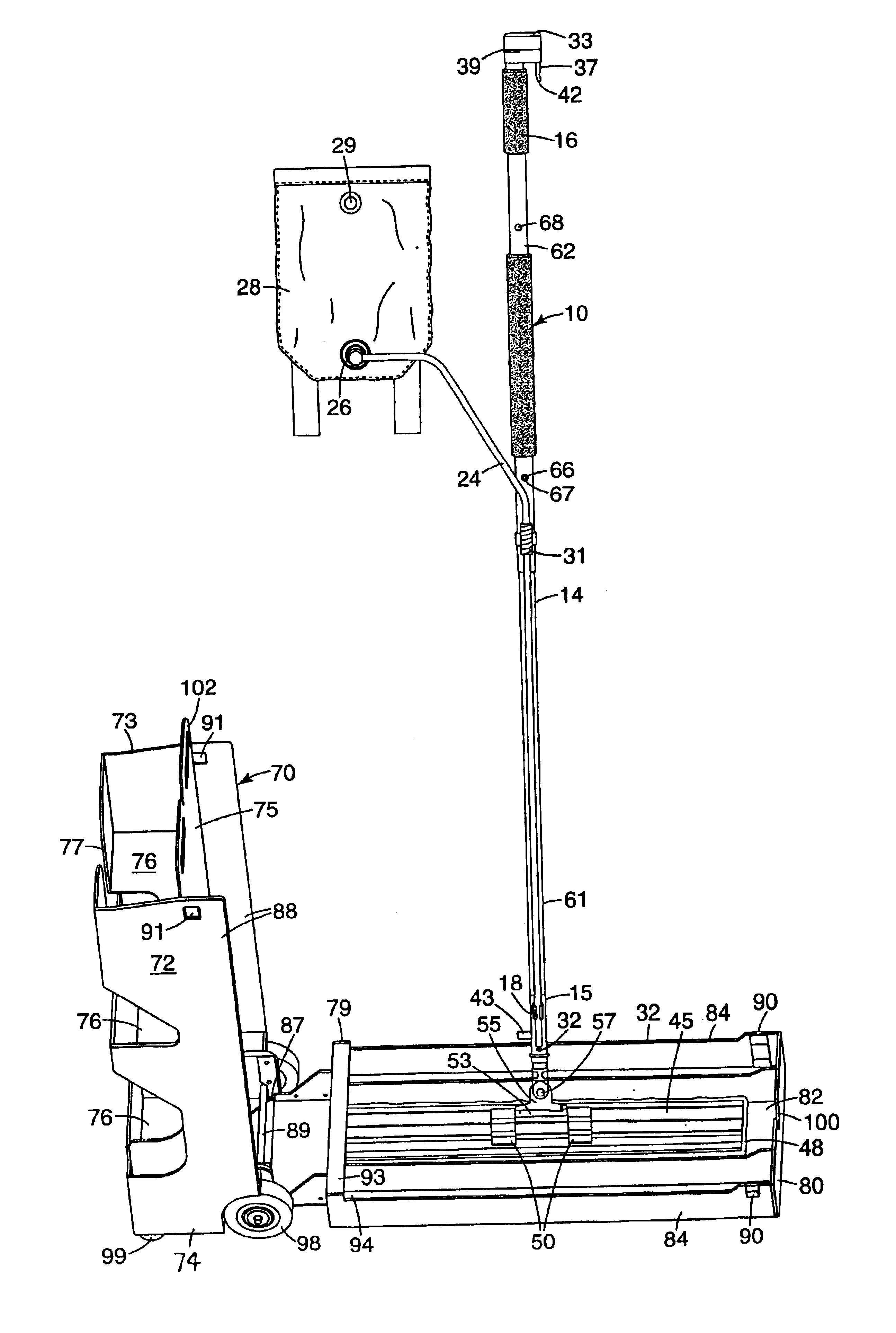 Mop assembly and cart