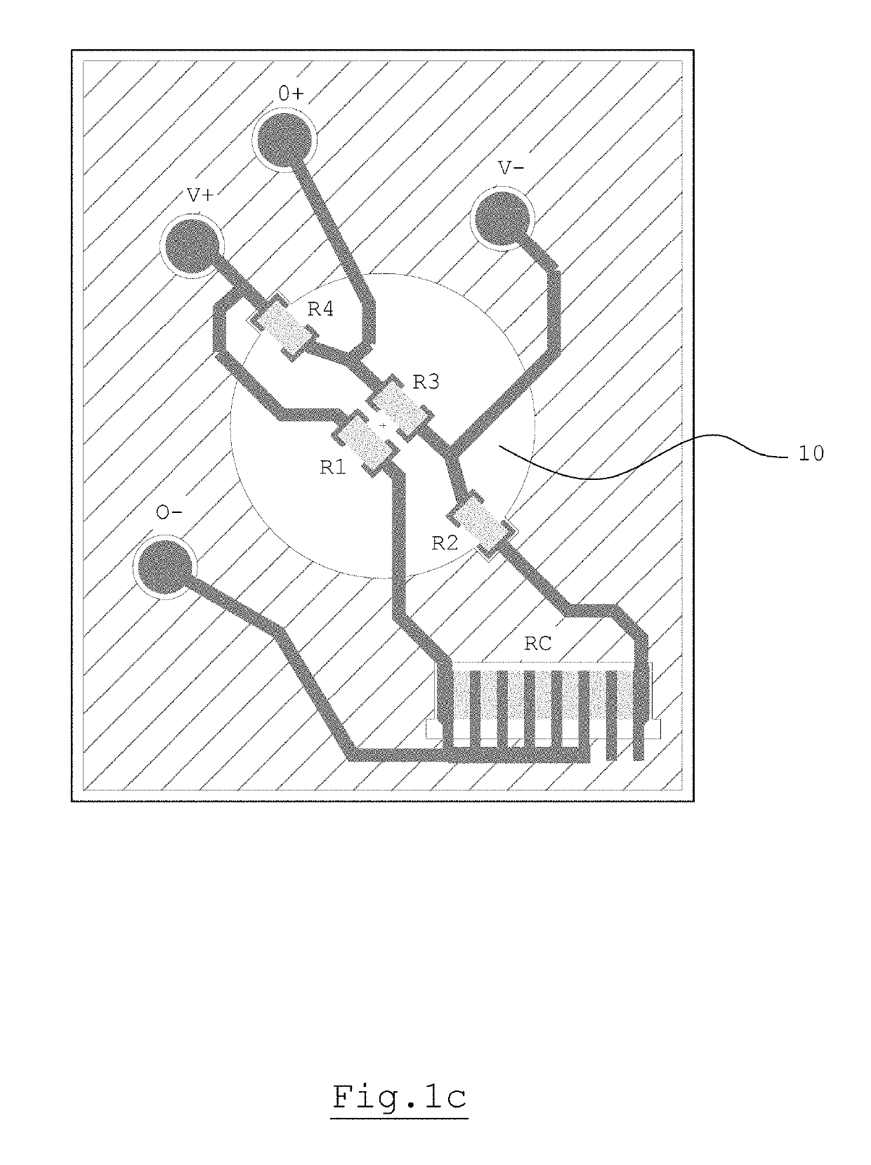 Piezoresistive pressure sensor provided with a calibration resistor of the offset