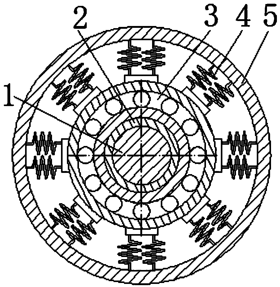 Rotor variable-mass frequency-modulation dynamic vibration absorber of rotating machinery