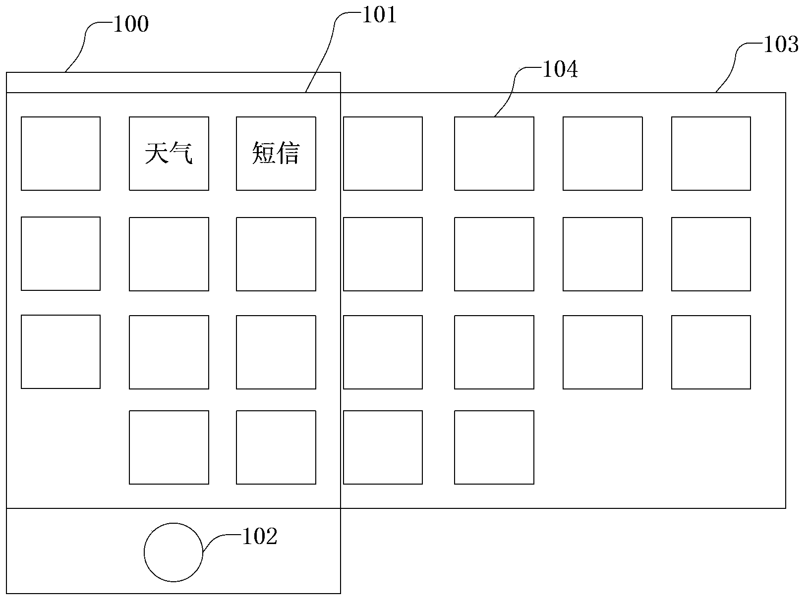 Icon display method and icon display device