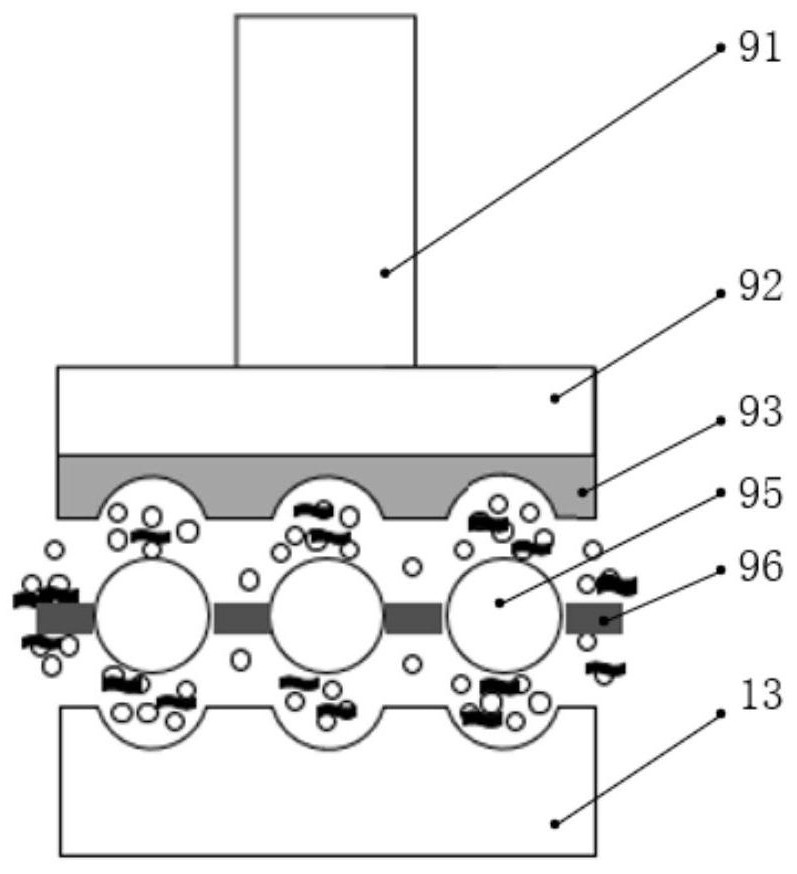 Bubble control micro-ultrasonic sphere emission profiling array polishing method and device