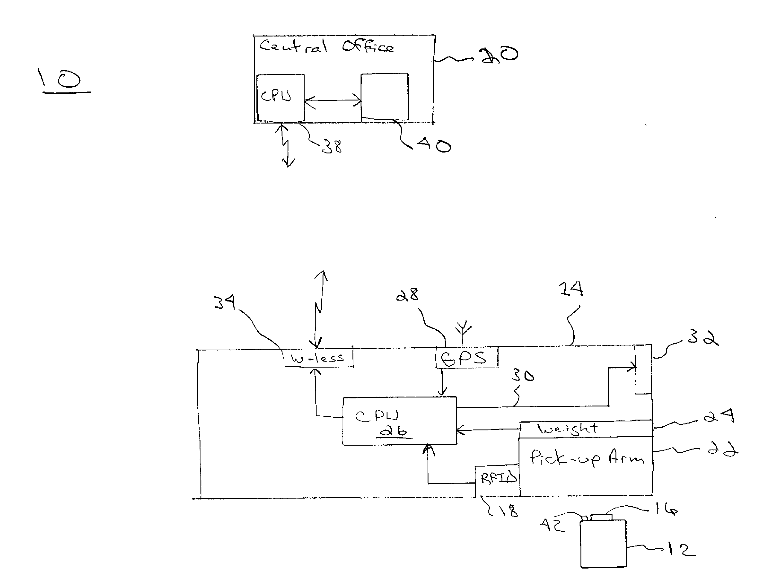 System and method for associating RFID smart labels with customer database records for use with automated tracking of waste and recyclable material