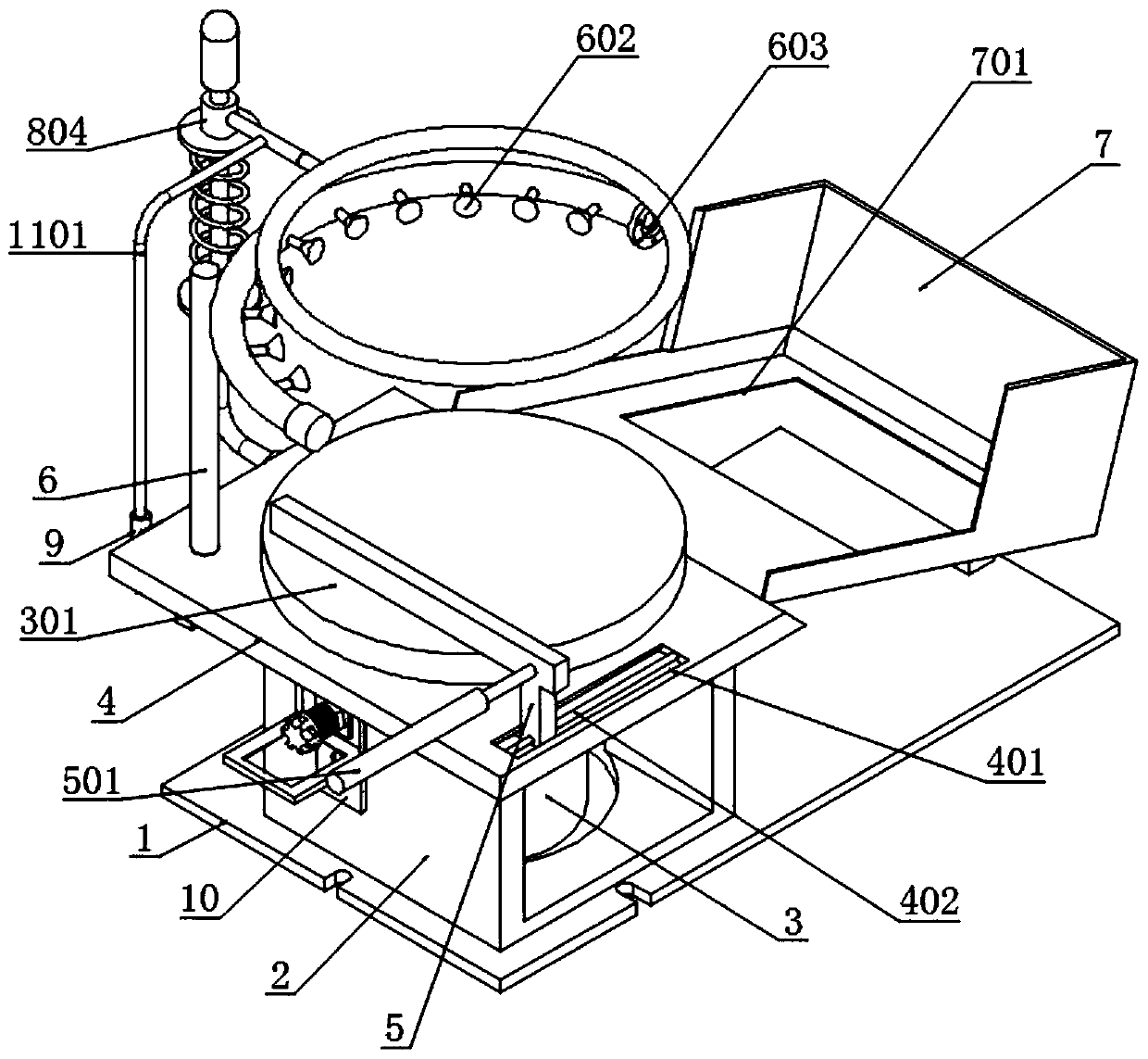 Mechanical-based heat treatment device for flanged steel pot products