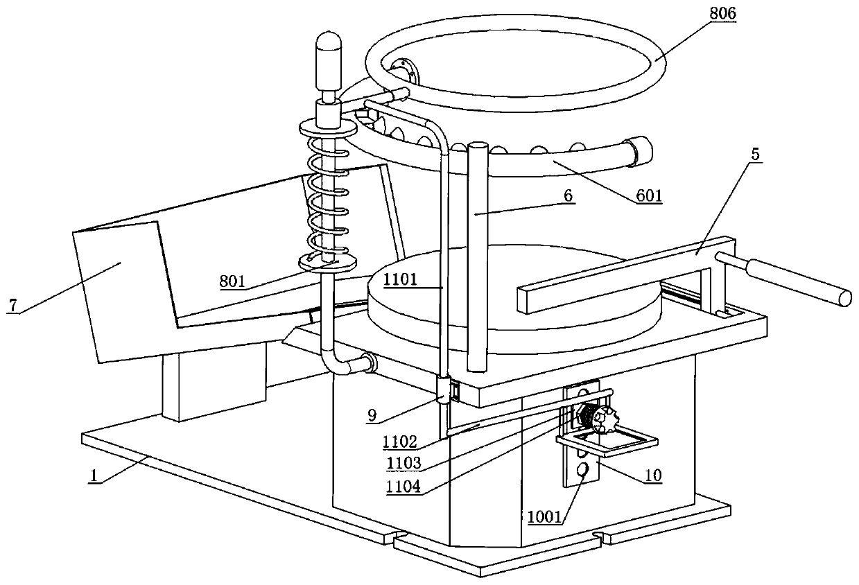 Mechanical-based heat treatment device for flanged steel pot products