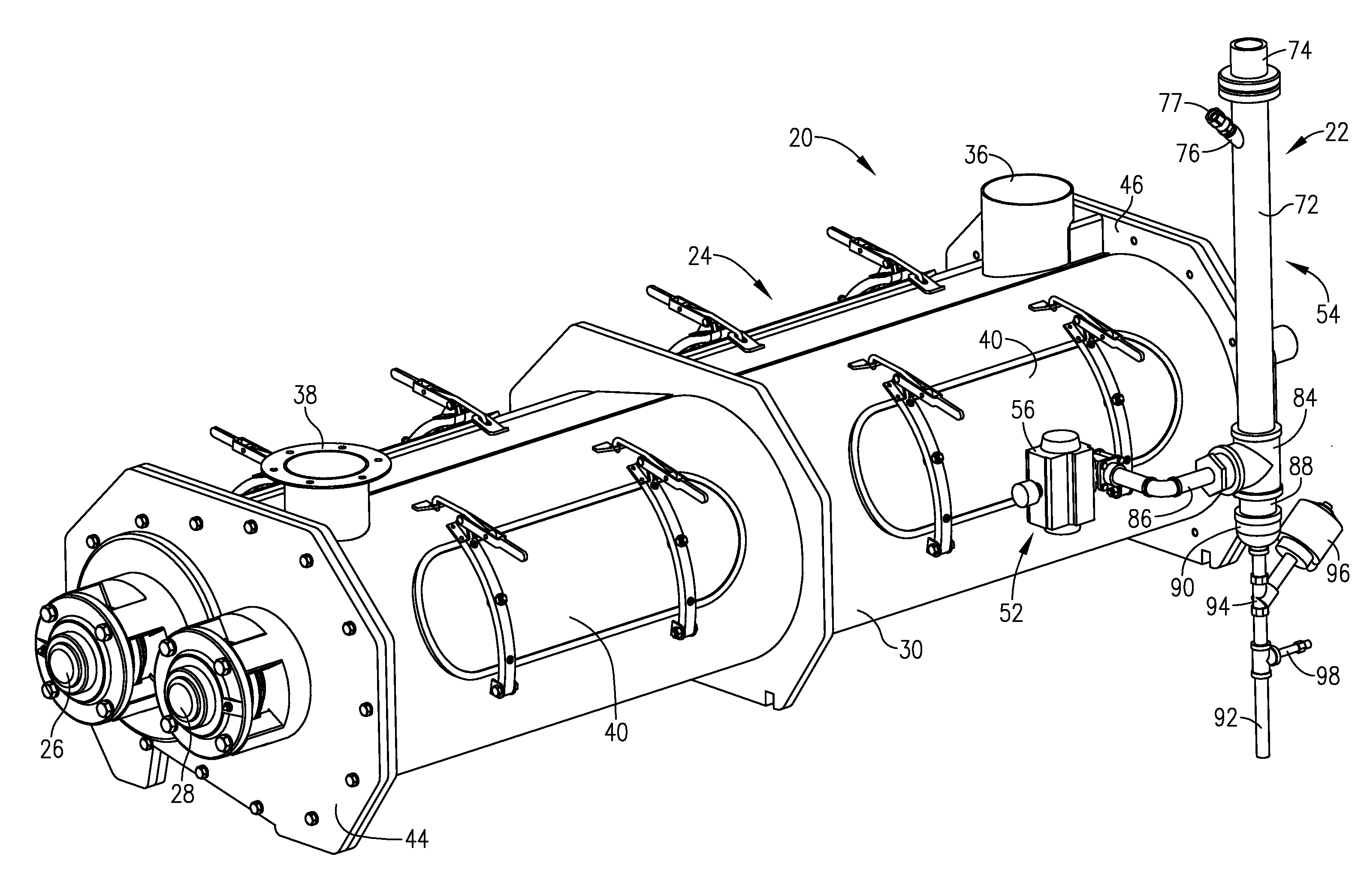 Steam/water static mixer injector for extrusion equipment