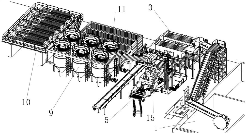 An integrated environmental protection treatment system for shield dregs