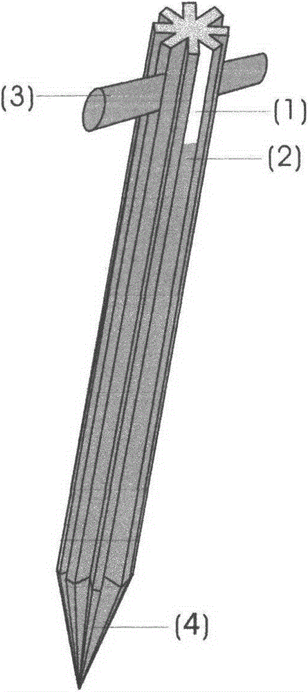 Star-shaped ground body of nanometer conductive anticorrosion coating