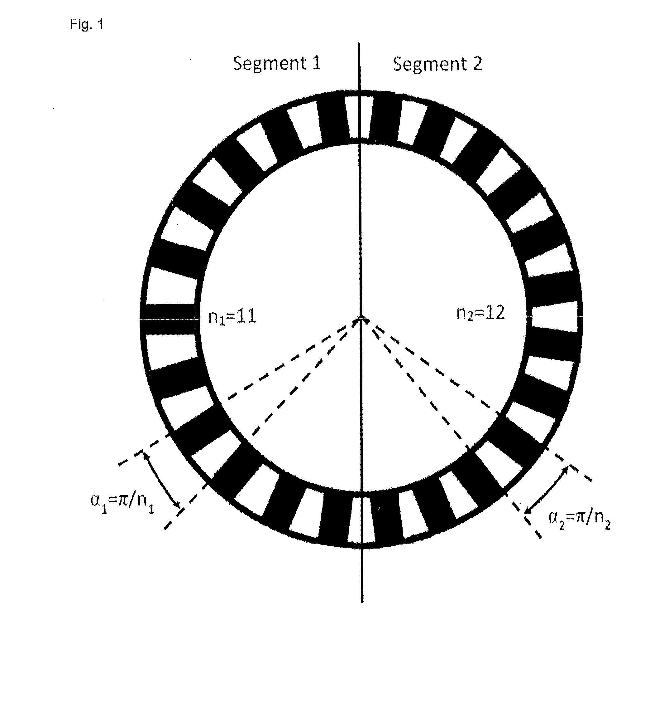 Nozzle ring with non-uniformly distributed airfoils and uniform throat area