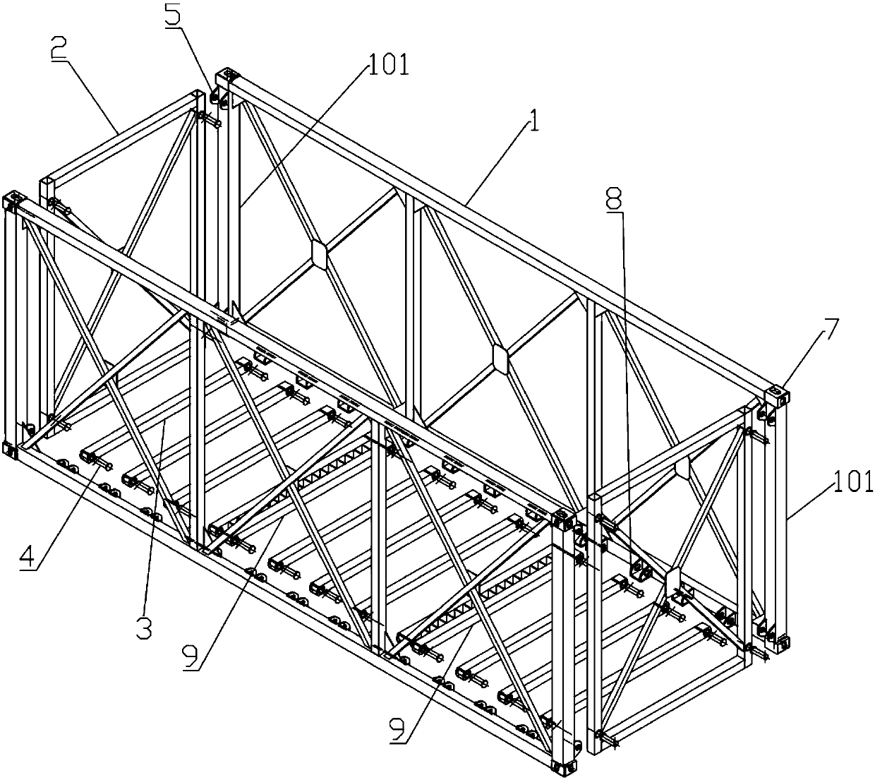 Transport frame for prefabricated members