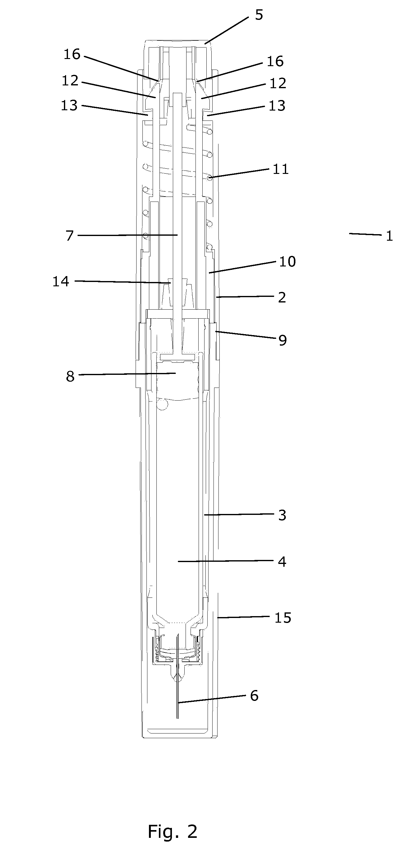 Device for injecting apportioned doses of liquid drug