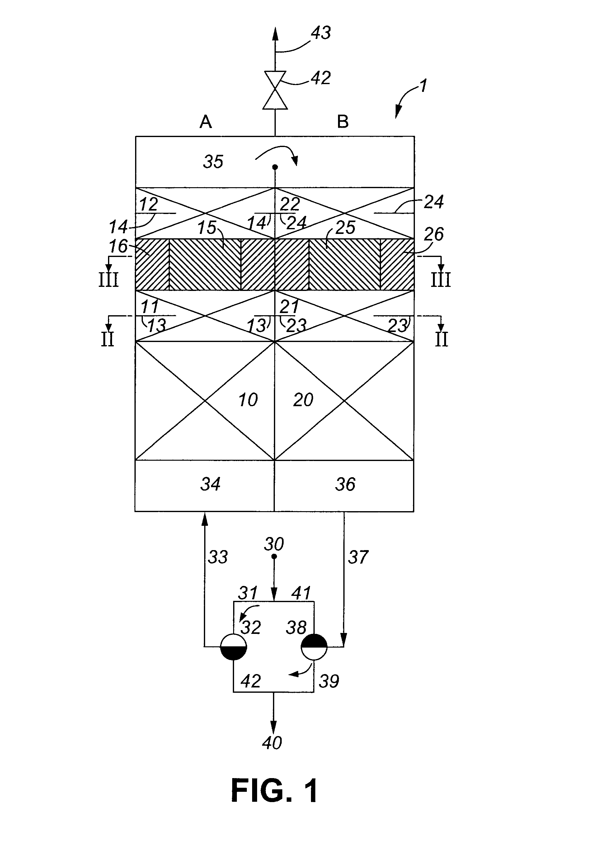 Hybrid reactor with two reaction zones