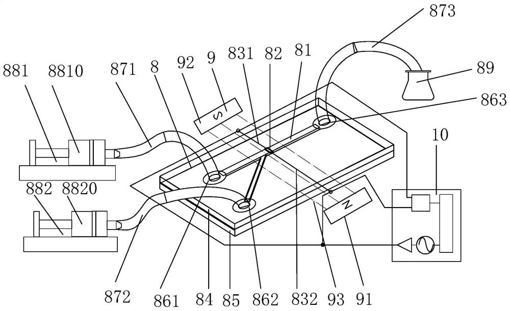 Device and method for measuring blood viscoelasticity based on piezoresistive micro-suspension bridge sensor