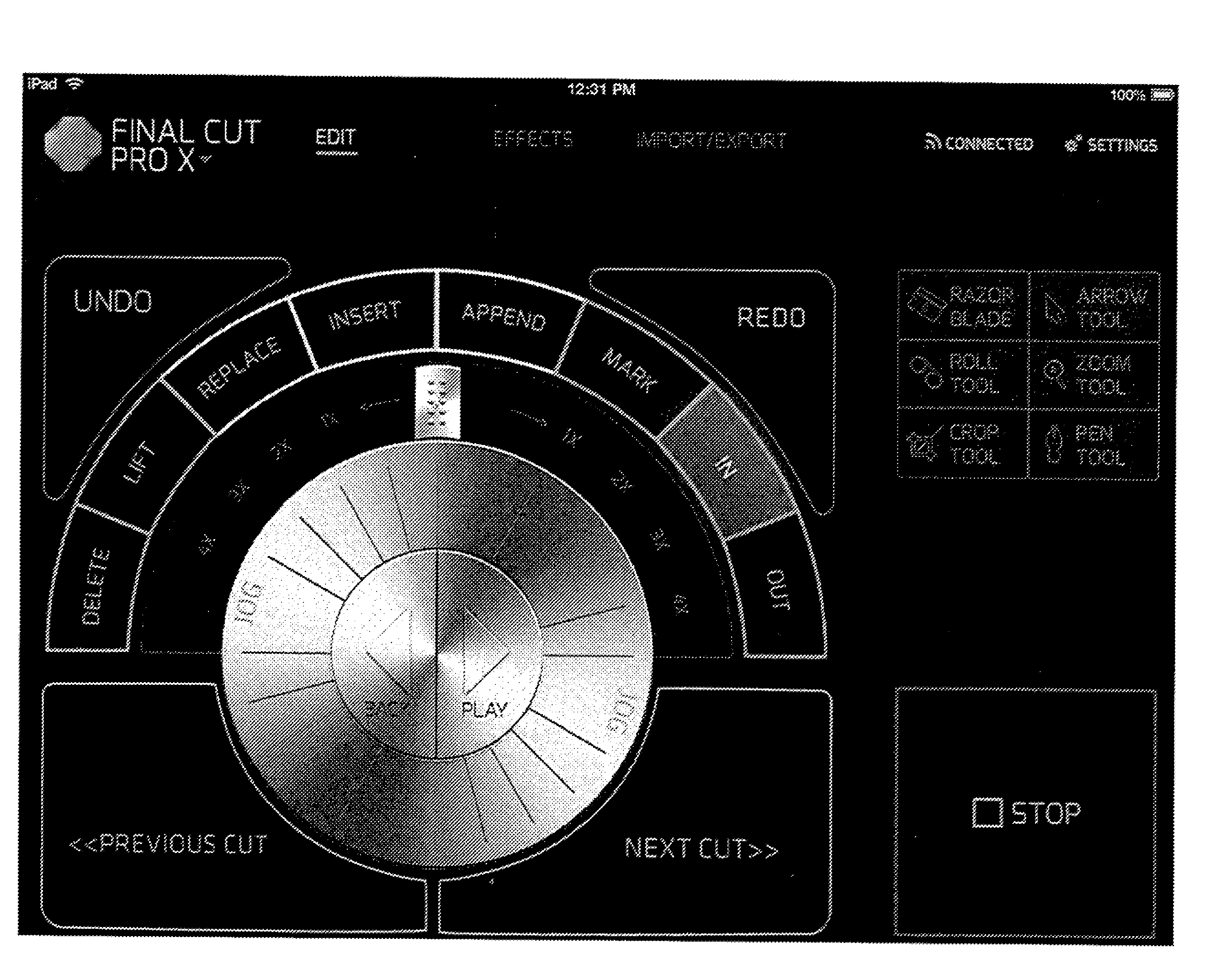 Configured input display for communicating to computational apparatus