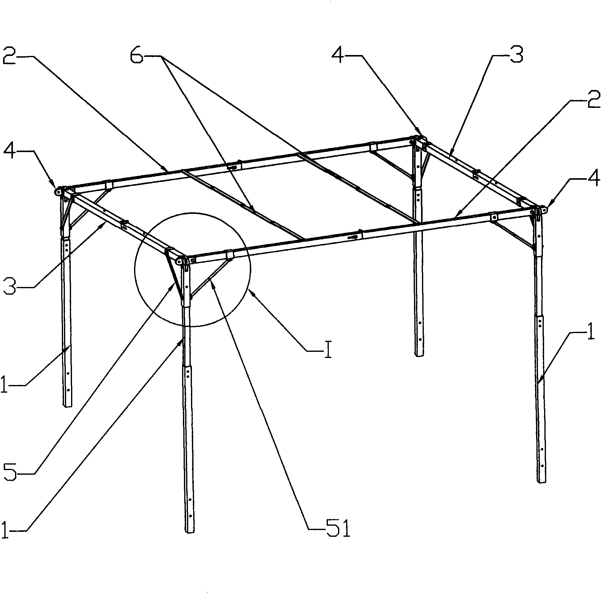 Combinative folding tent