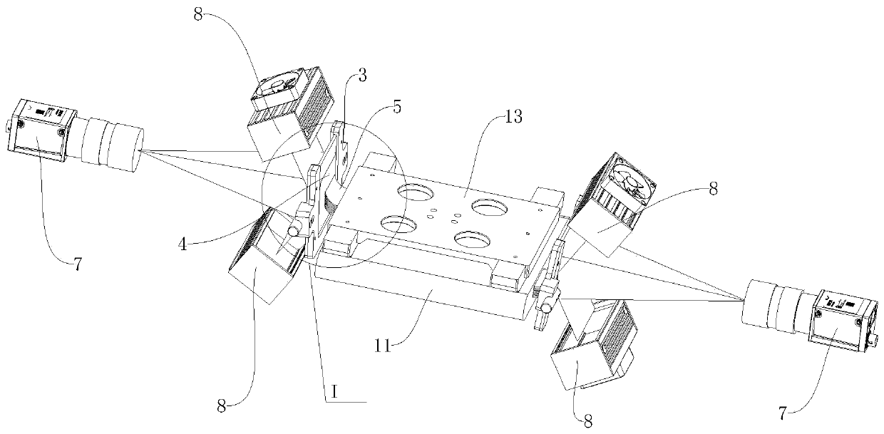 Detection device for lithium battery roll core tabs and lithium battery production line