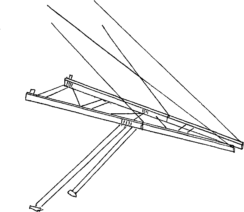 Construction method for spacing suspension cable structural template support platform