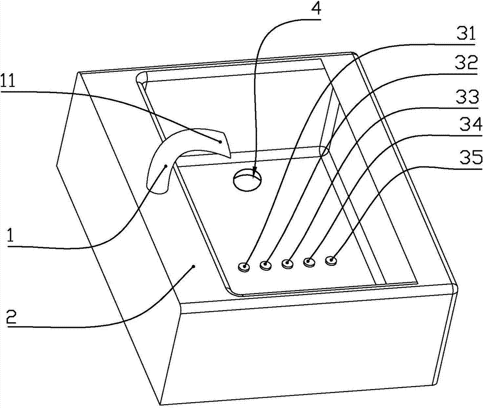 Inductive hand basin device