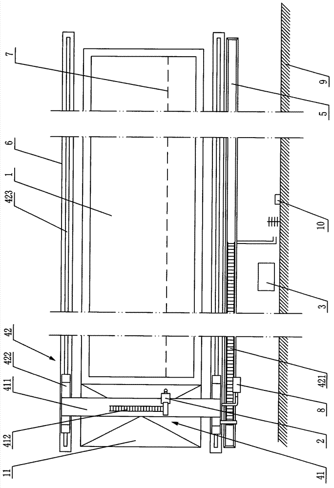 Automatic welding tool for straight splicing slits of base plates of dump trucks