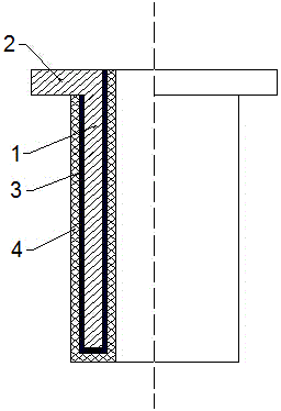 Composite low-pressure casting riser tube and preparation method thereof