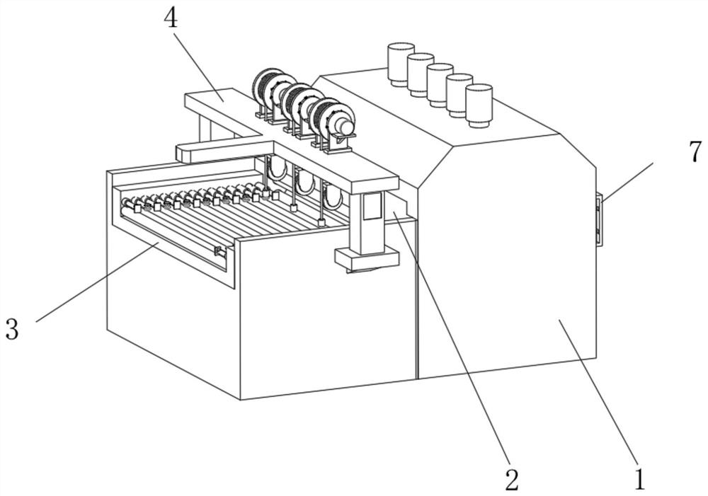 A rolling steel conveying tension rebuilding device