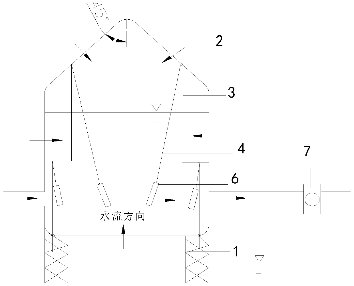 Water taking device of water supplying high-sediment water body based on flow induced vibration principle