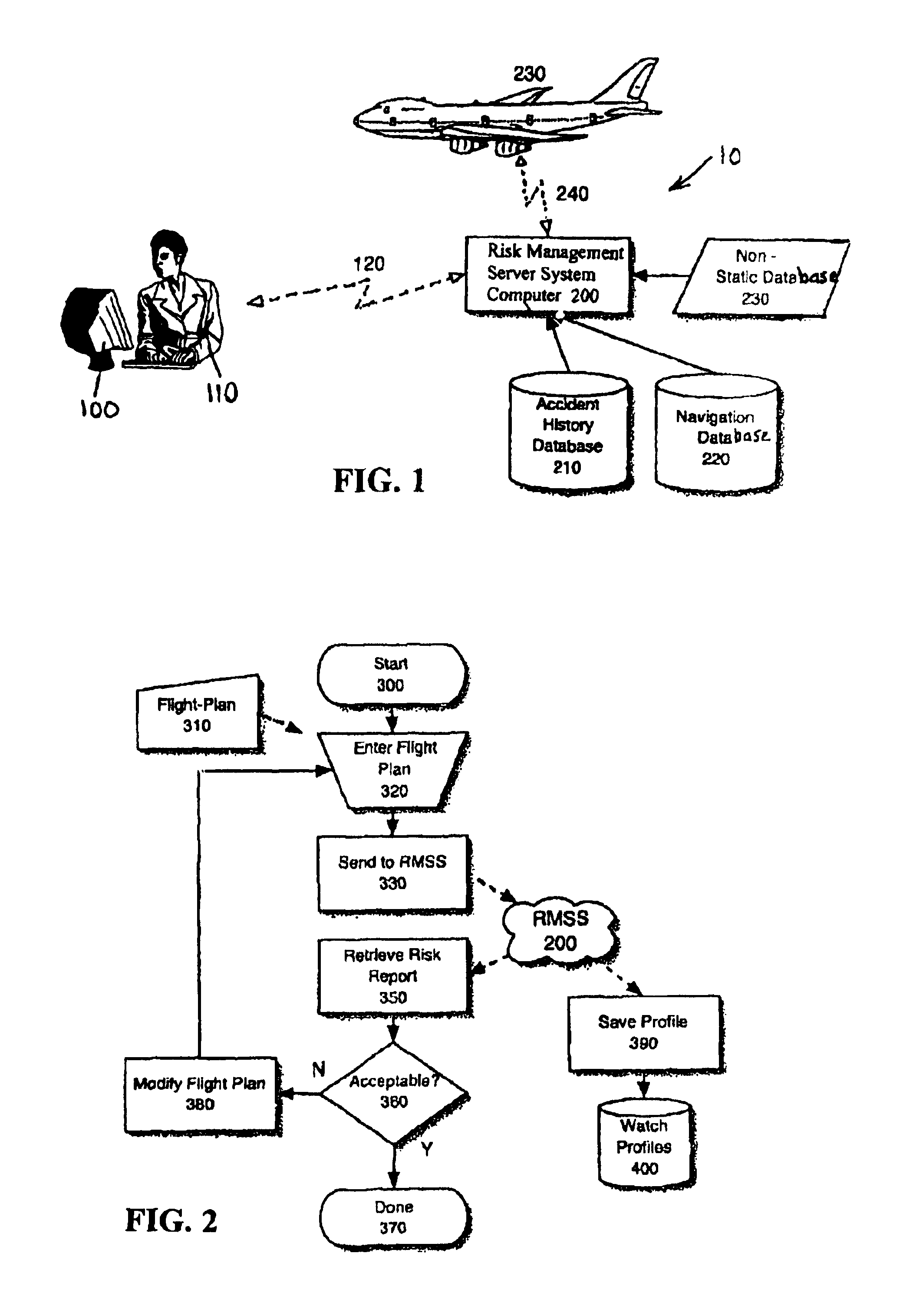 Aircraft flight risk measuring system and method of operation