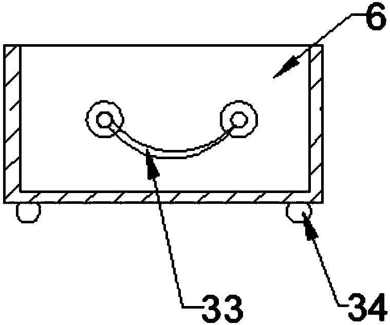 Crushing treatment device used for conveniently collecting and transferring livestock feed