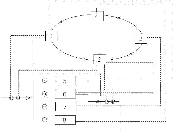 Hot standby service redundant control method and system for container water chilling unit