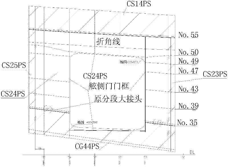 Method for manufacturing and installing inclined curved side port