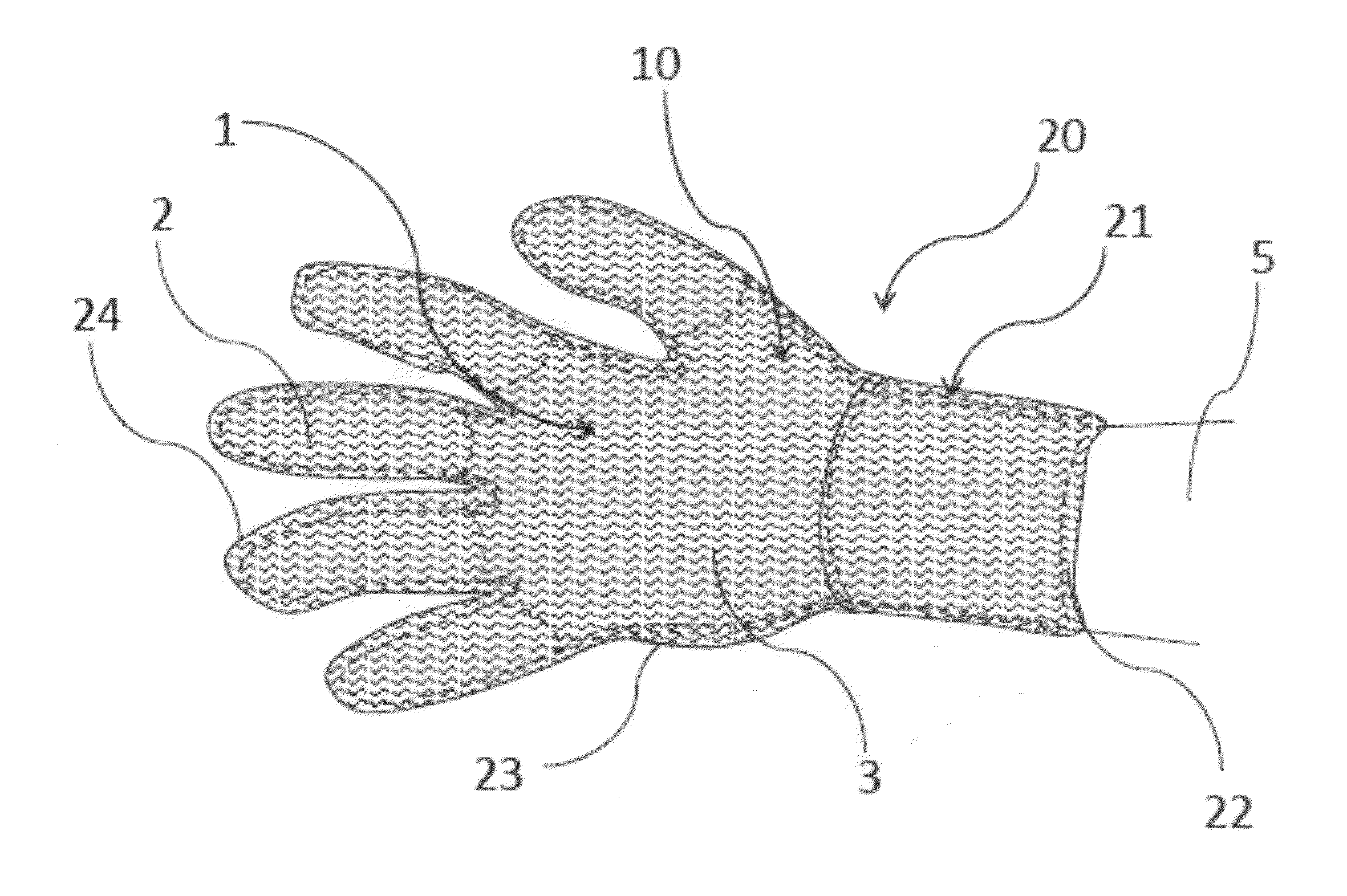 Heat resistant glove with therapeutic relief/support