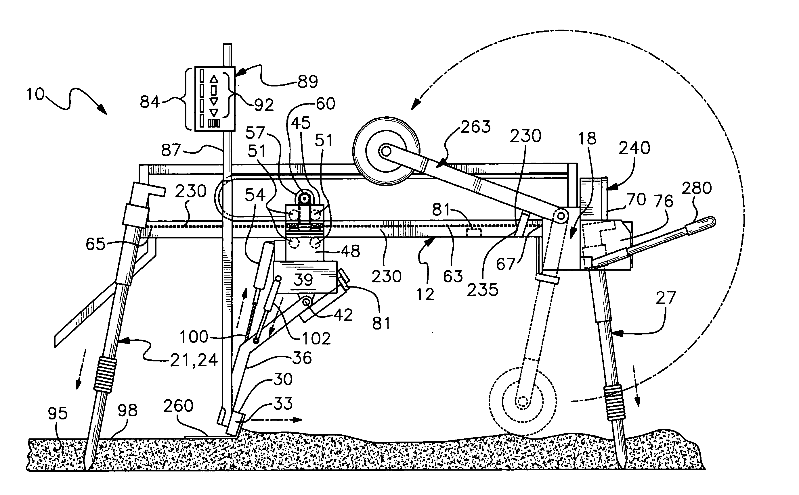 Lightweight self-leveling automatic screed apparatus