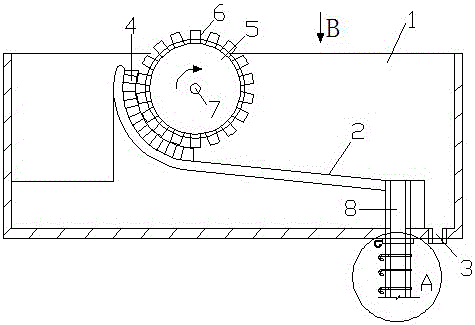 Beating machine achieving continuous discharging