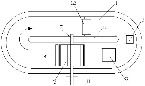 Beating machine achieving continuous discharging