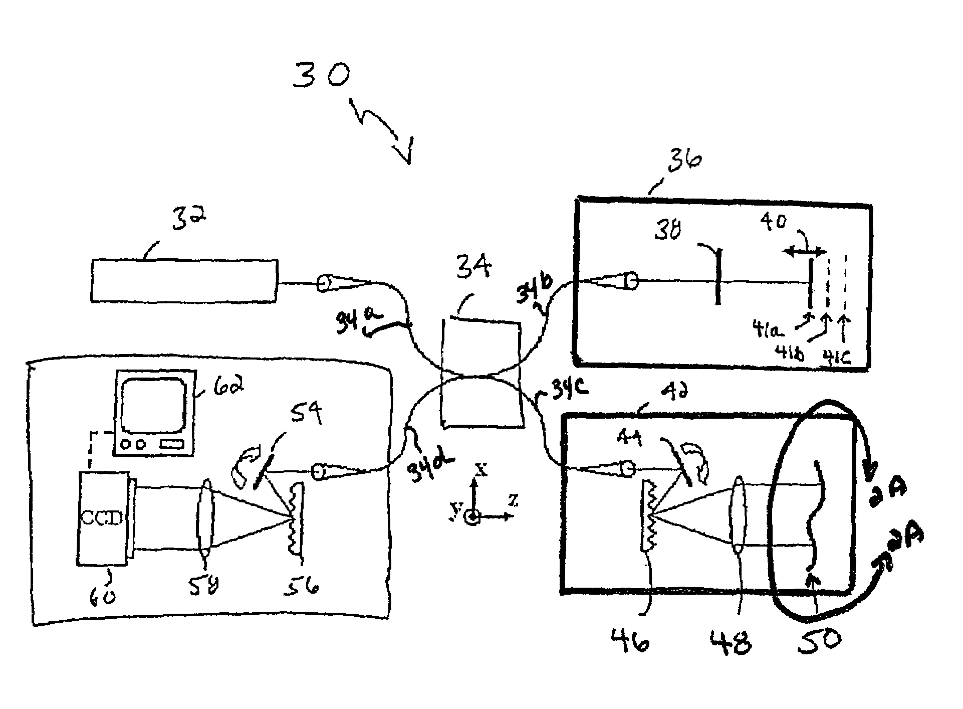 Method and apparatus for three-dimensional spectrally encoded imaging