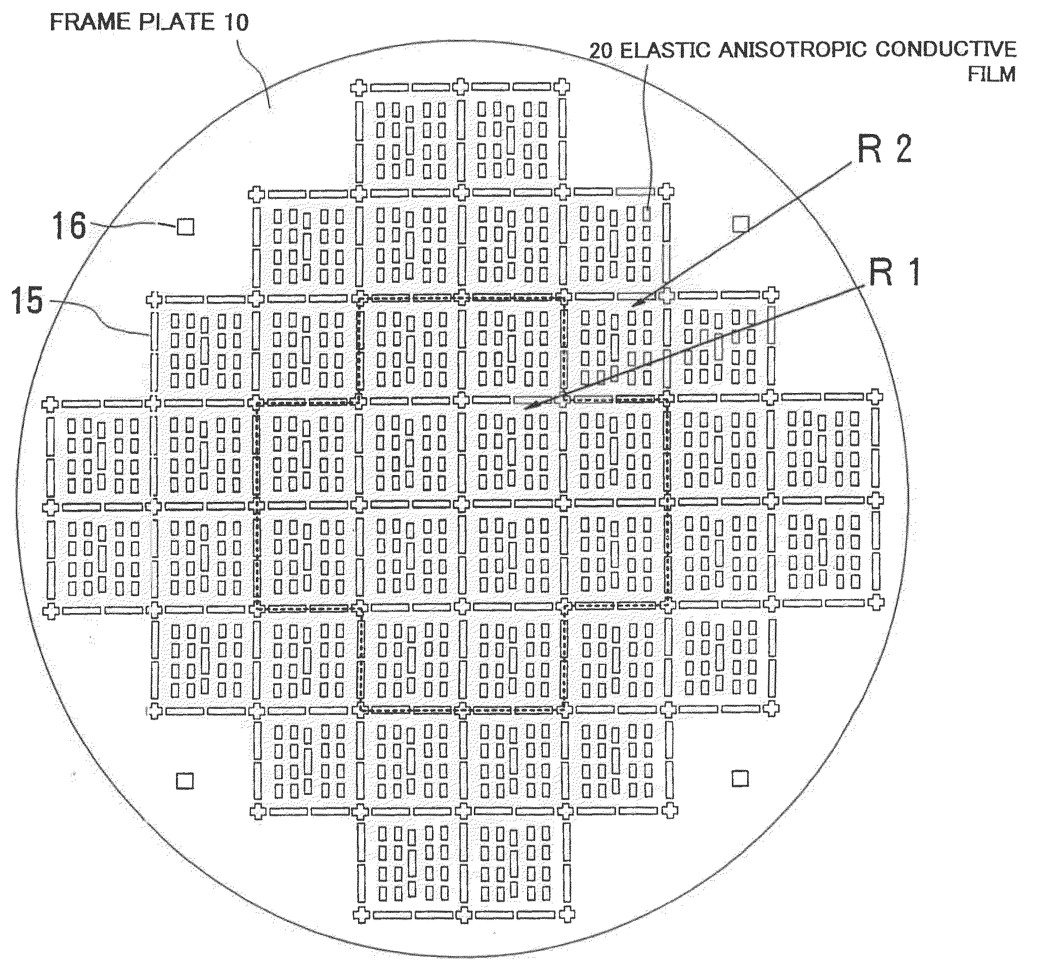 Anisotropic conductive connector, probe member and wafer inspection system