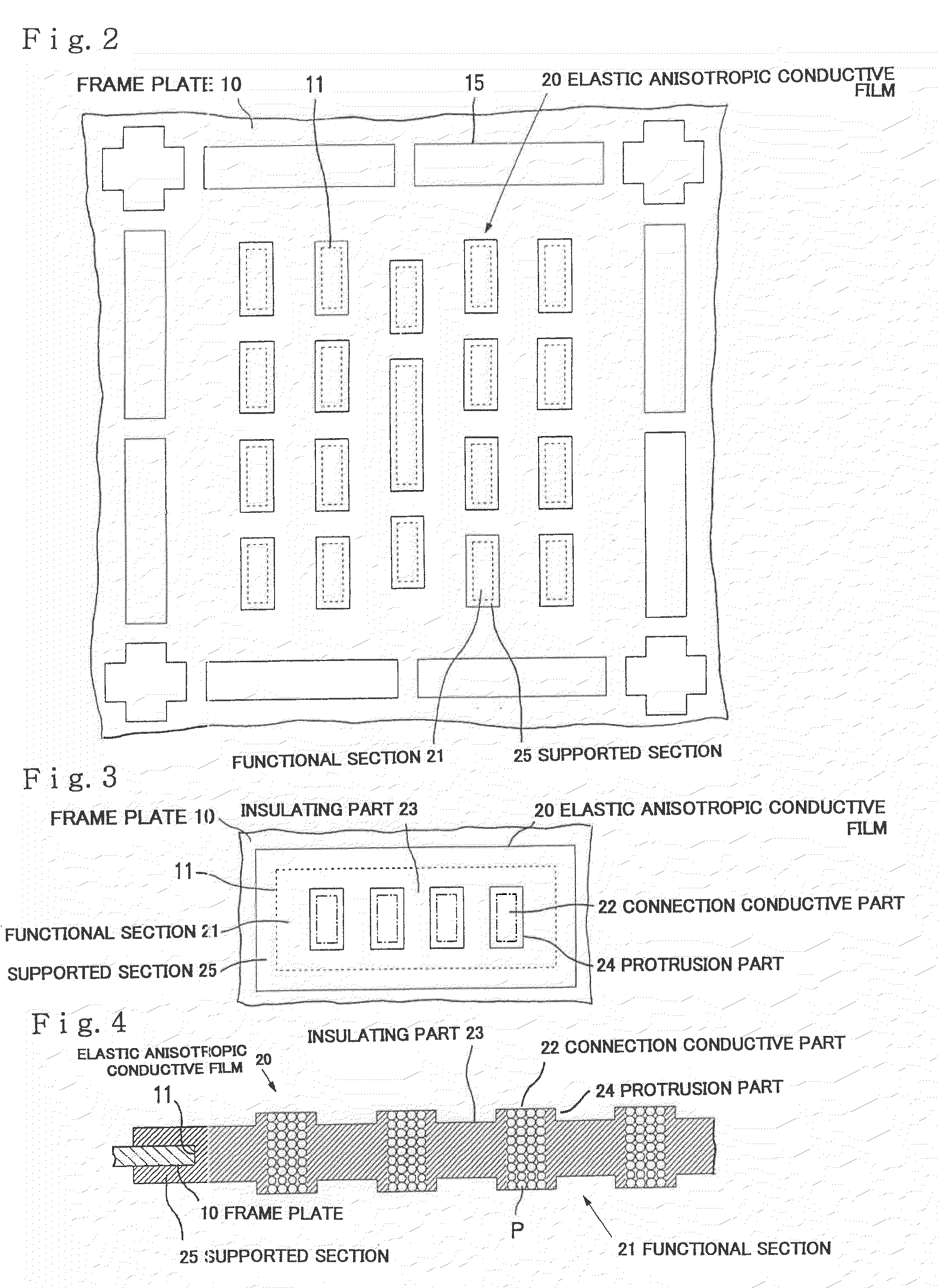 Anisotropic conductive connector, probe member and wafer inspection system