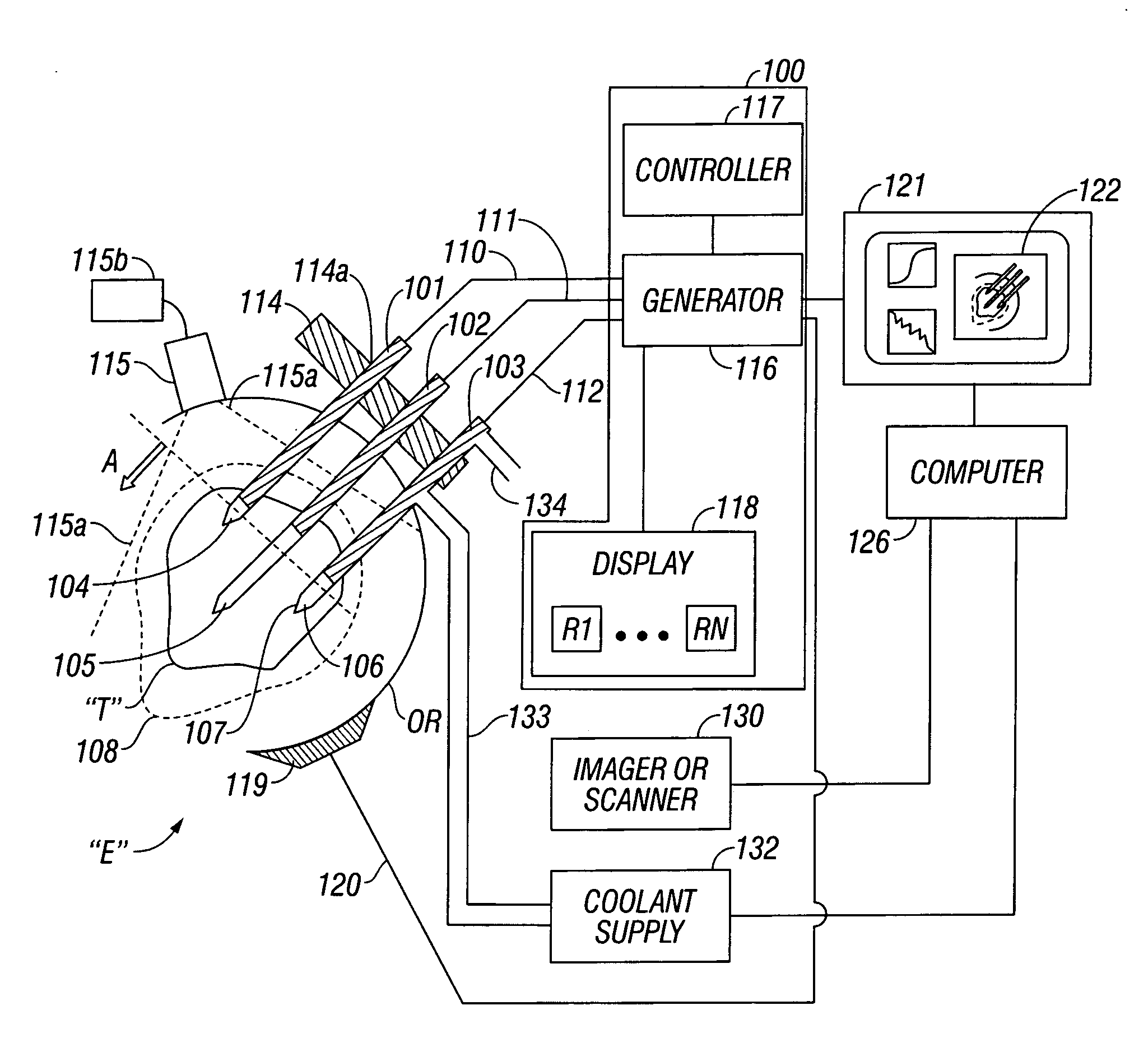 Electrosurgical system employing multiple electrodes and method thereof