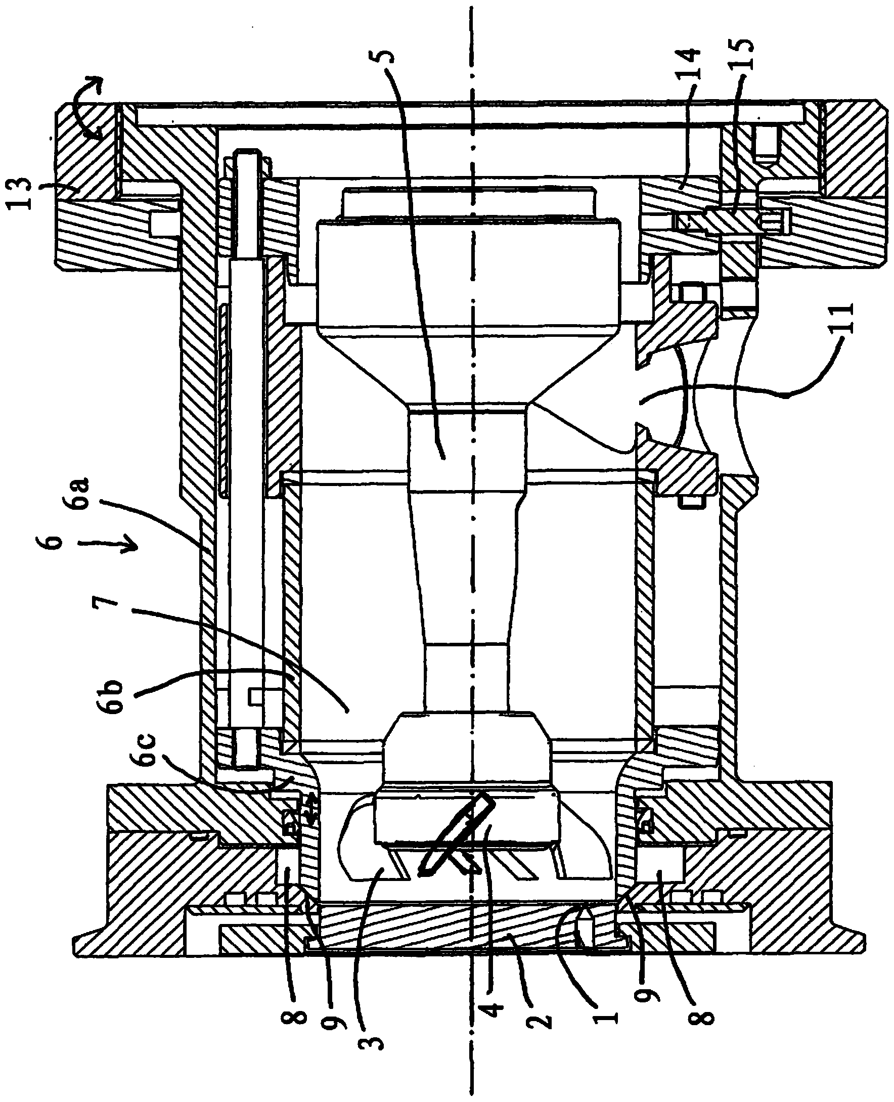 Method and device for granulating melted material