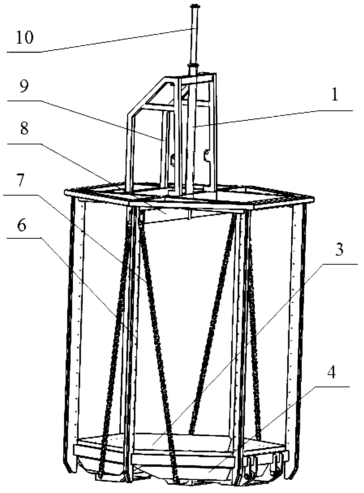 Bottom cover opening and closing mechanism of garbage collection device