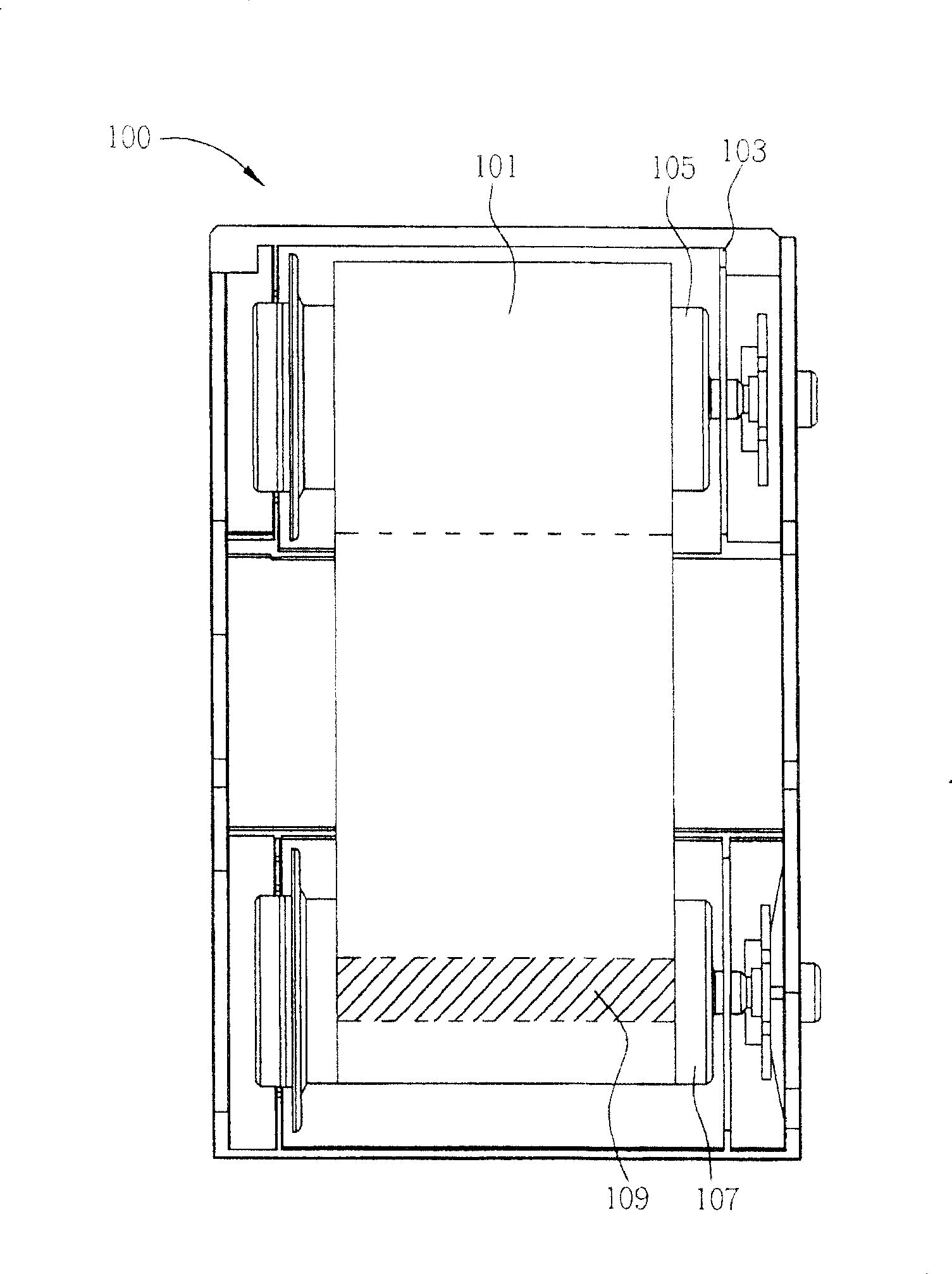 Ink-ribbon transfer device capable of fixing rotary roller