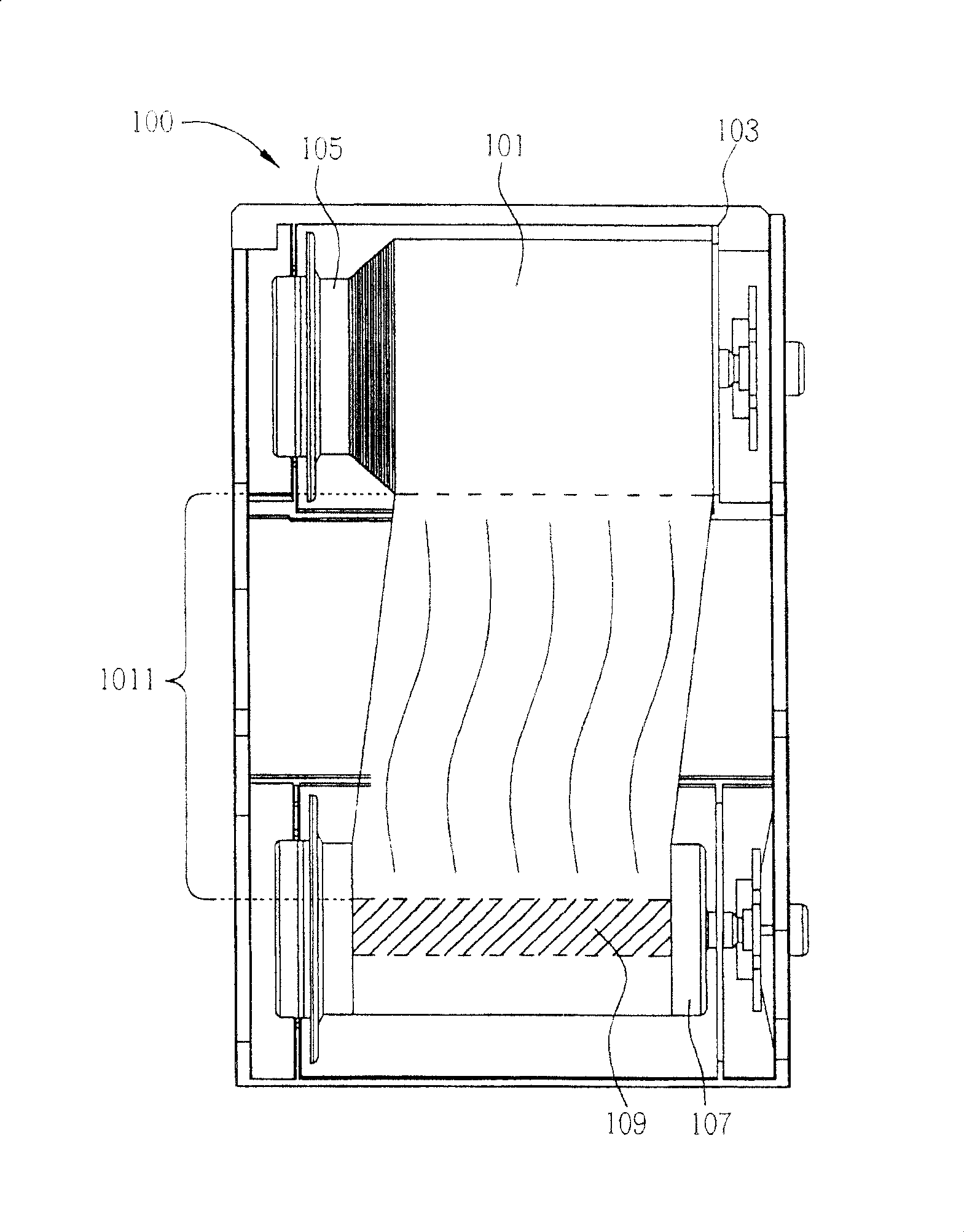 Ink-ribbon transfer device capable of fixing rotary roller