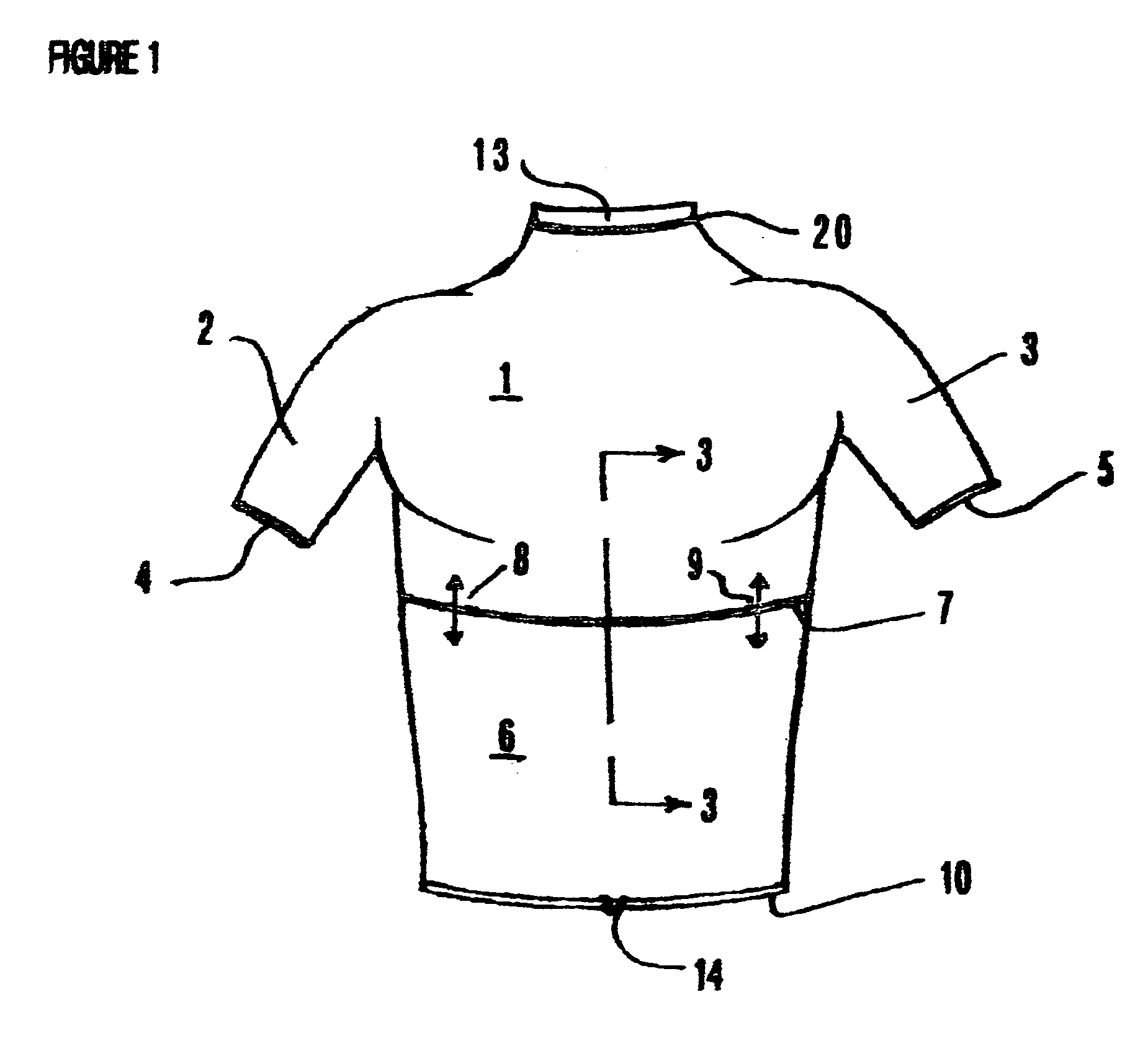 Padded surfing shirt