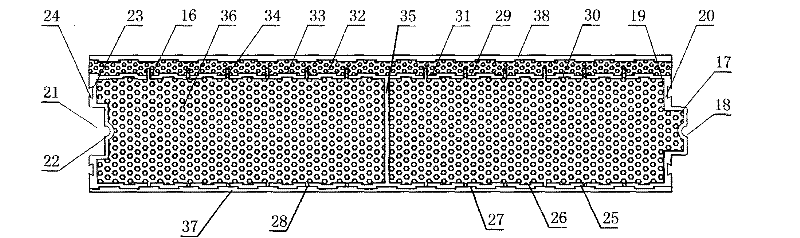 Hole wallboard internally filled with thermal insulation materials