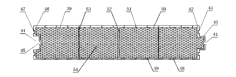 Hole wallboard internally filled with thermal insulation materials