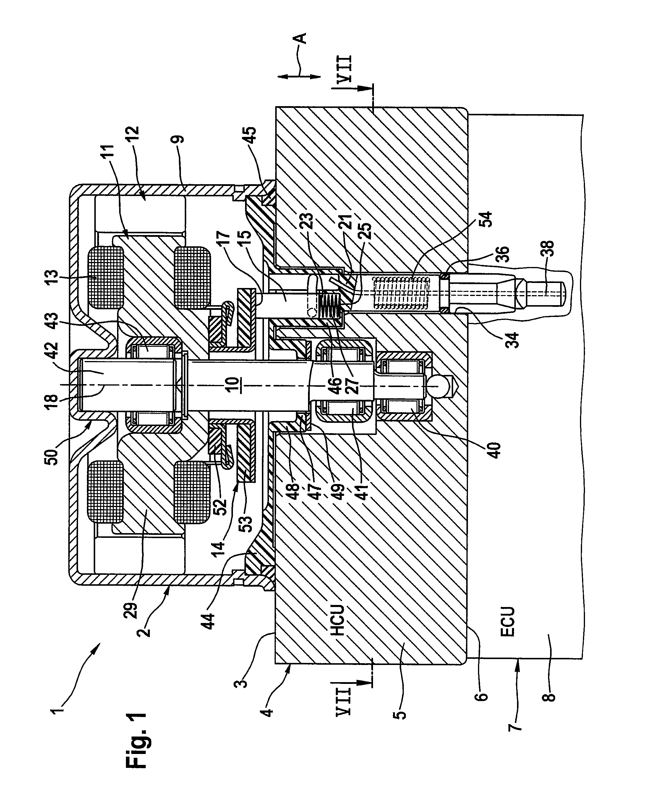 Electrohydraulic aggregate with a compact construction