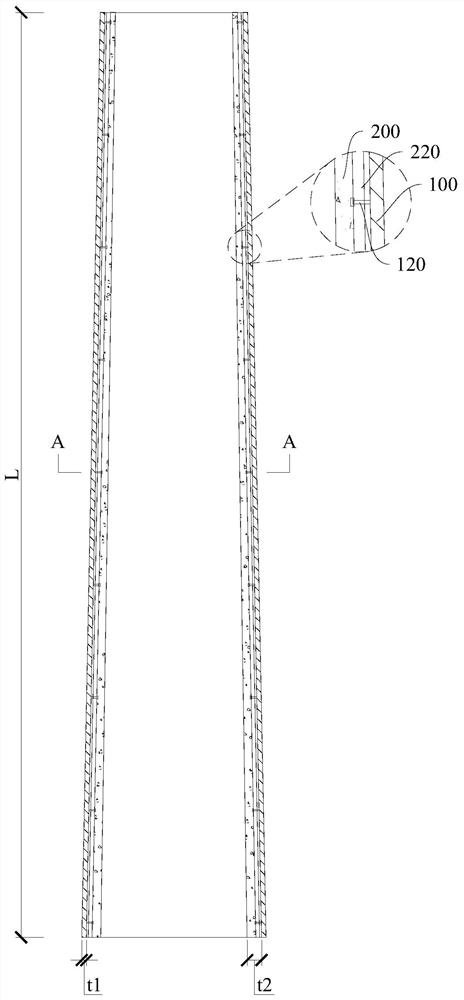 Non-prestressed stainless steel tube ultra-high performance concrete composite electric pole and preparation method thereof