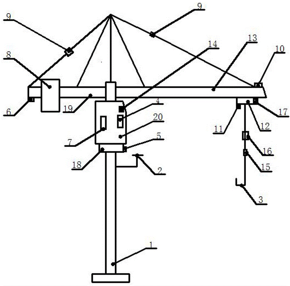 Safety monitoring tower crane