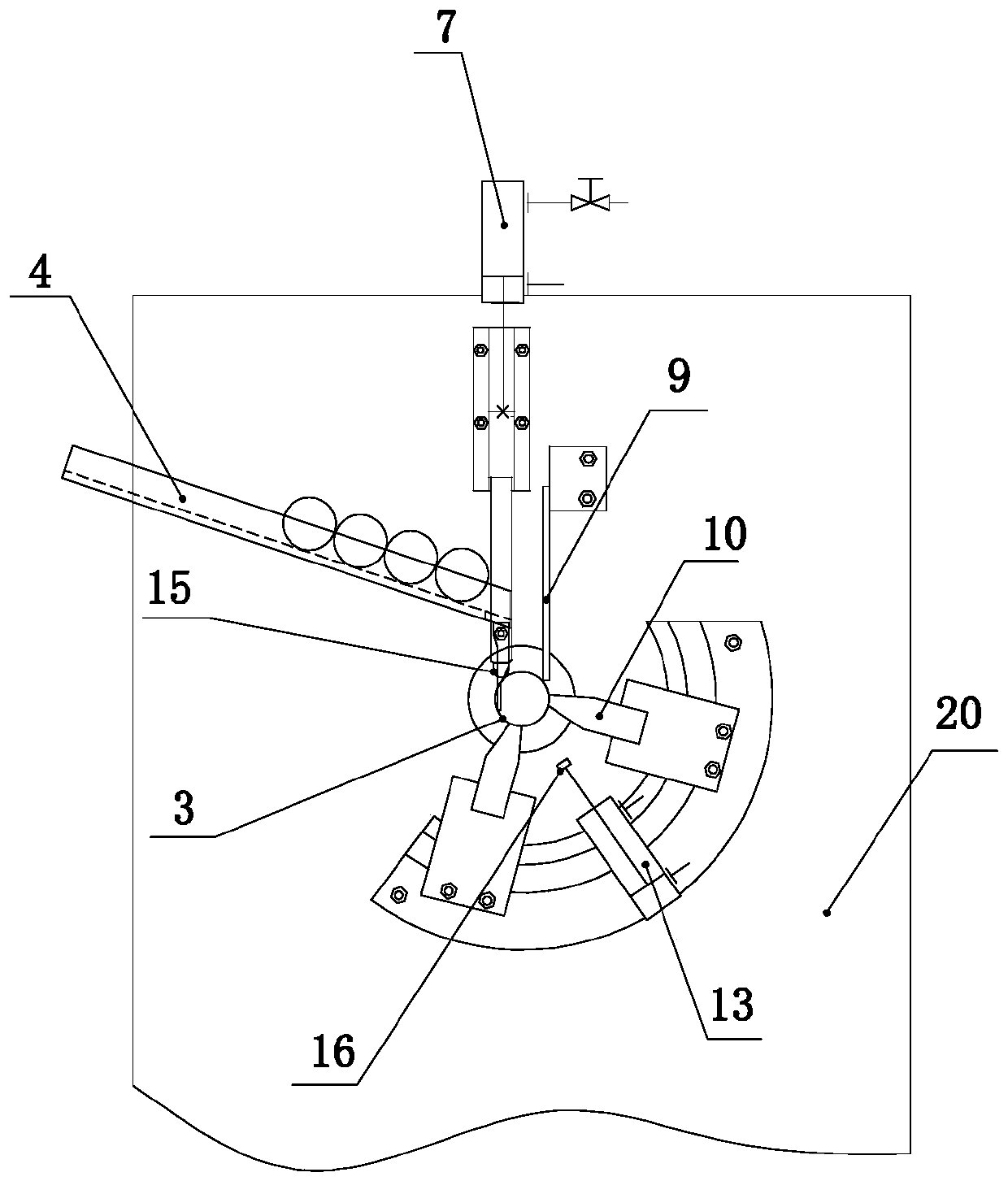 Automatic feeding and discharging system for spherical roller spherical base surface specialized grinding machine