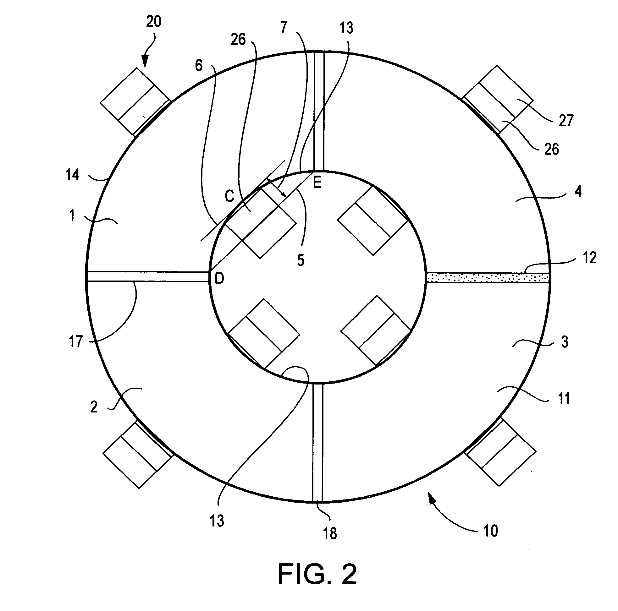 Quad-gapped toroidal inductor