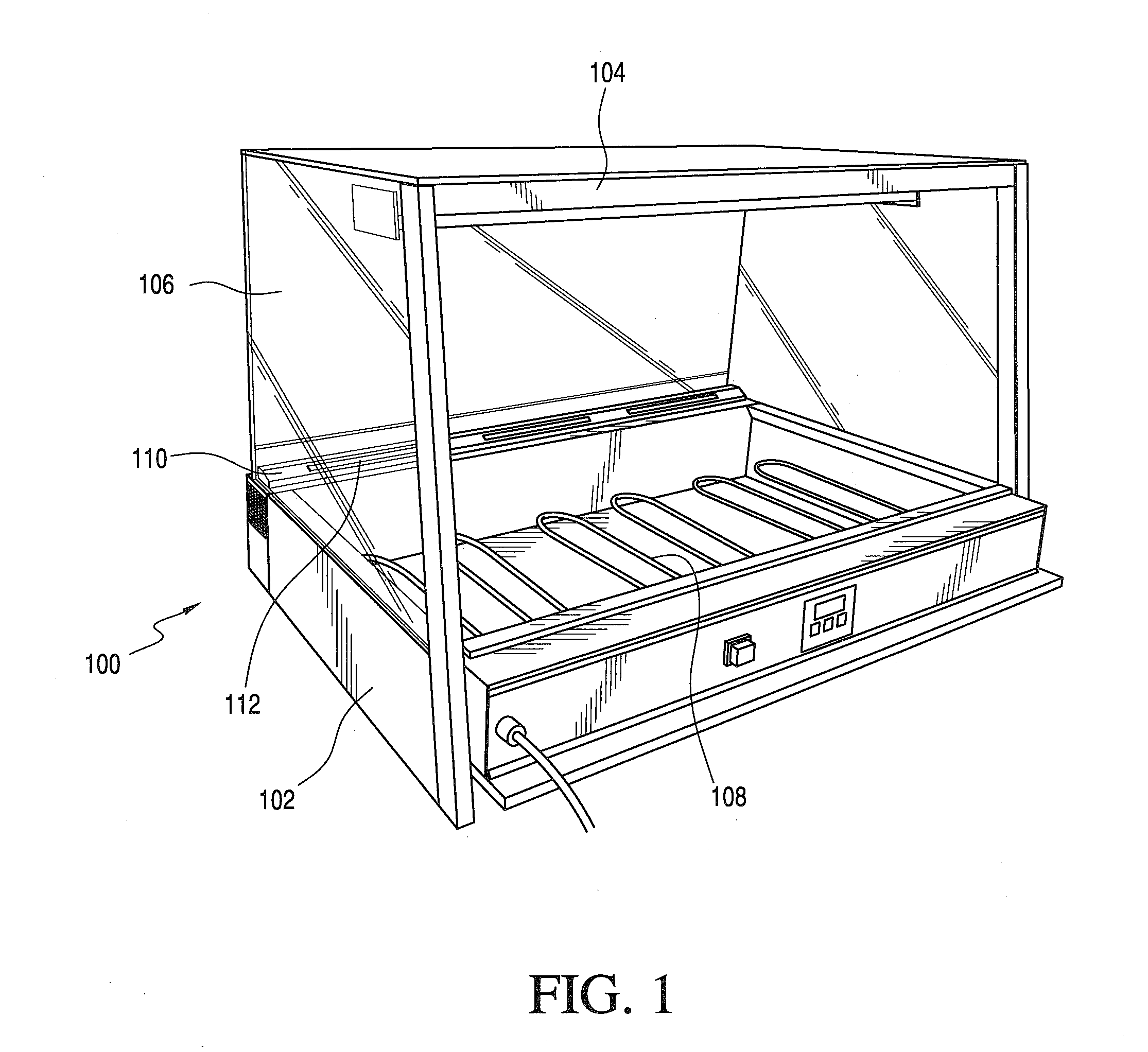 Product display case or hot plate display case having an edge-mounted LED array for illuminating a light pipe for illuminating the interior portion of the product display case or hot plate display case, and/or an edge mounted LED array for illuminating a glass shelf within the product display case or hot plate display case